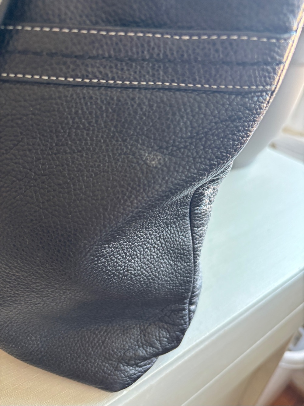 Vintage Coach Black Pebbled Leather Tote Bag Style 14683 - Picture 4 of 9